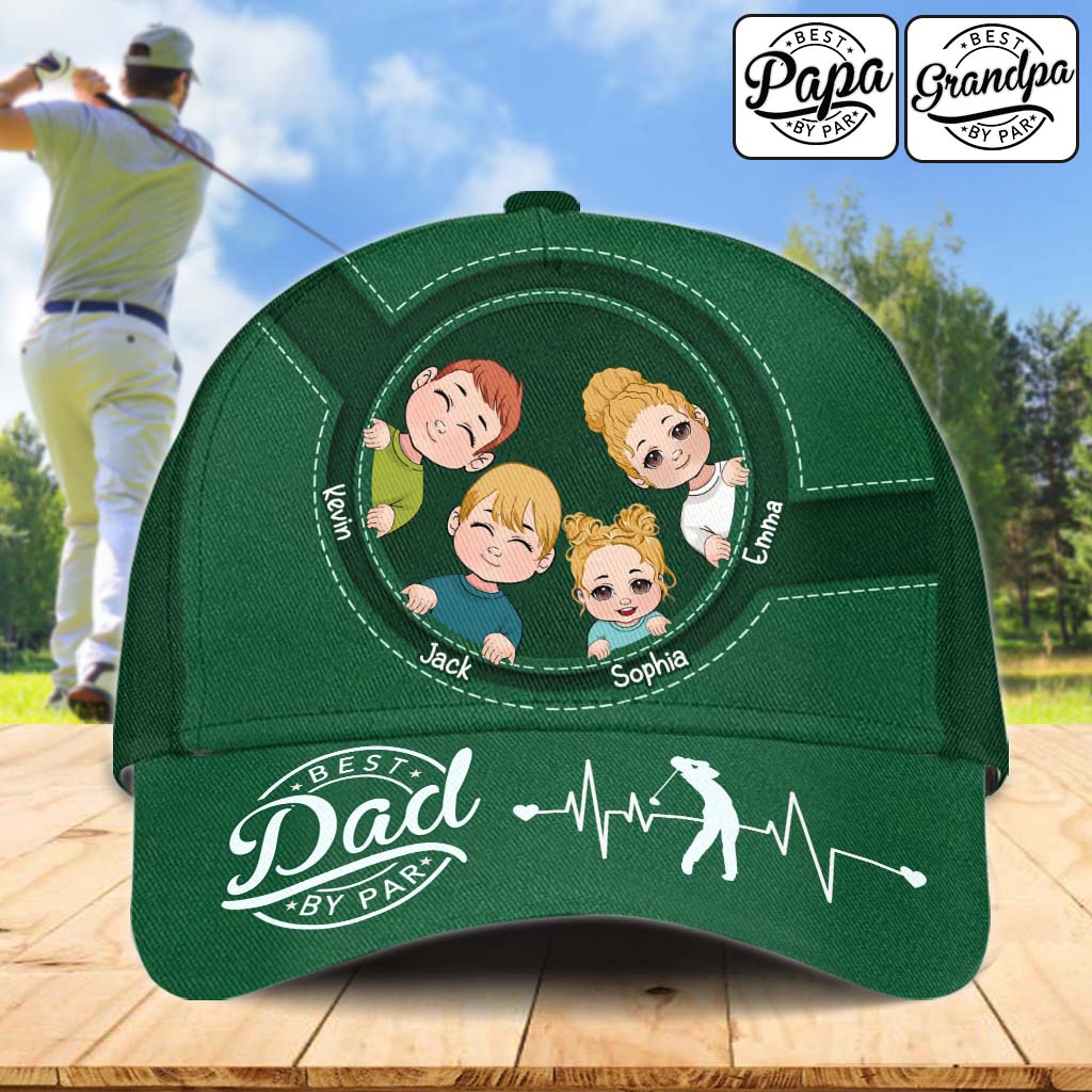 Bester Papa von Par Golf Papa - Personalisierte klassische Vaterkappe