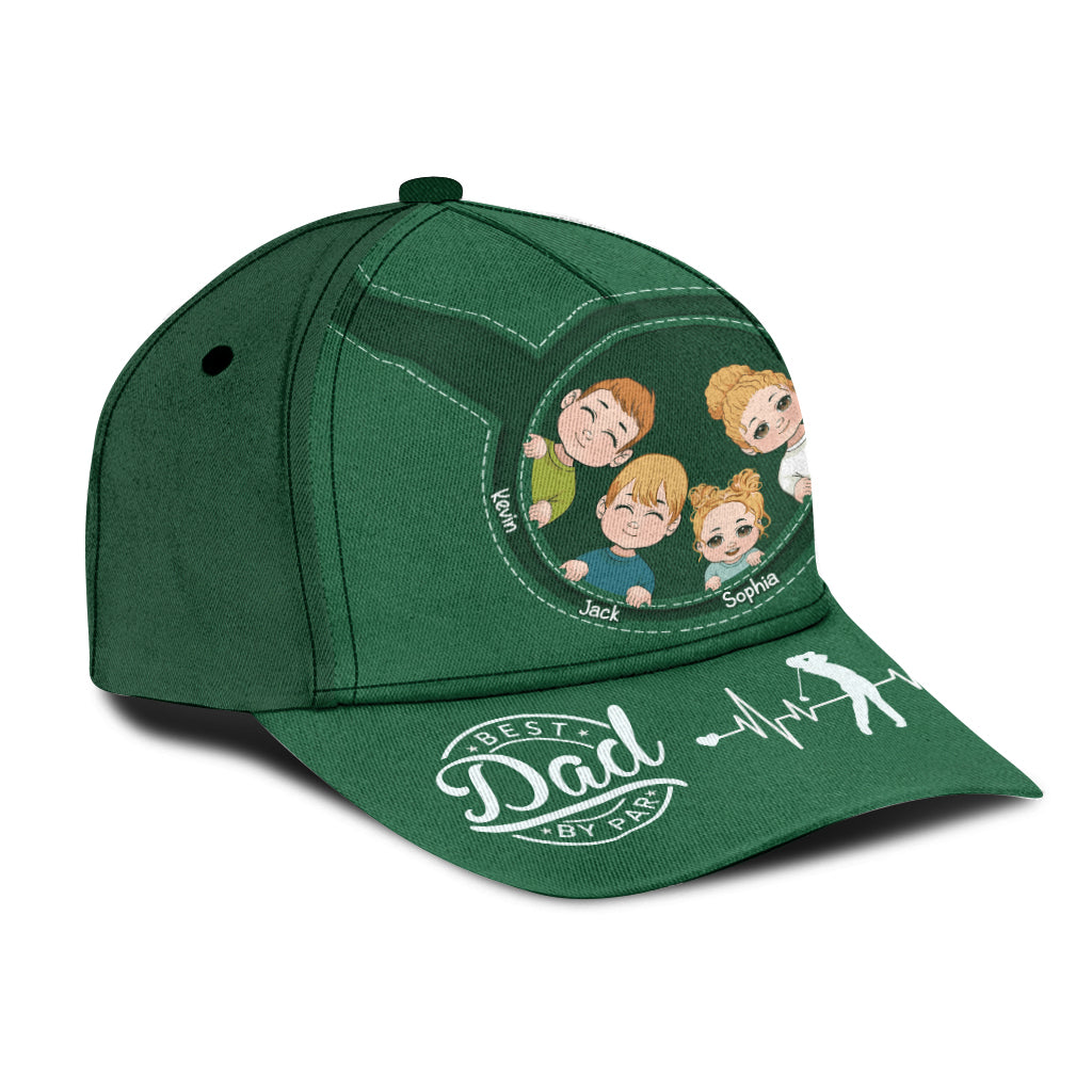 Bester Papa von Par Golf Papa - Personalisierte klassische Vaterkappe
