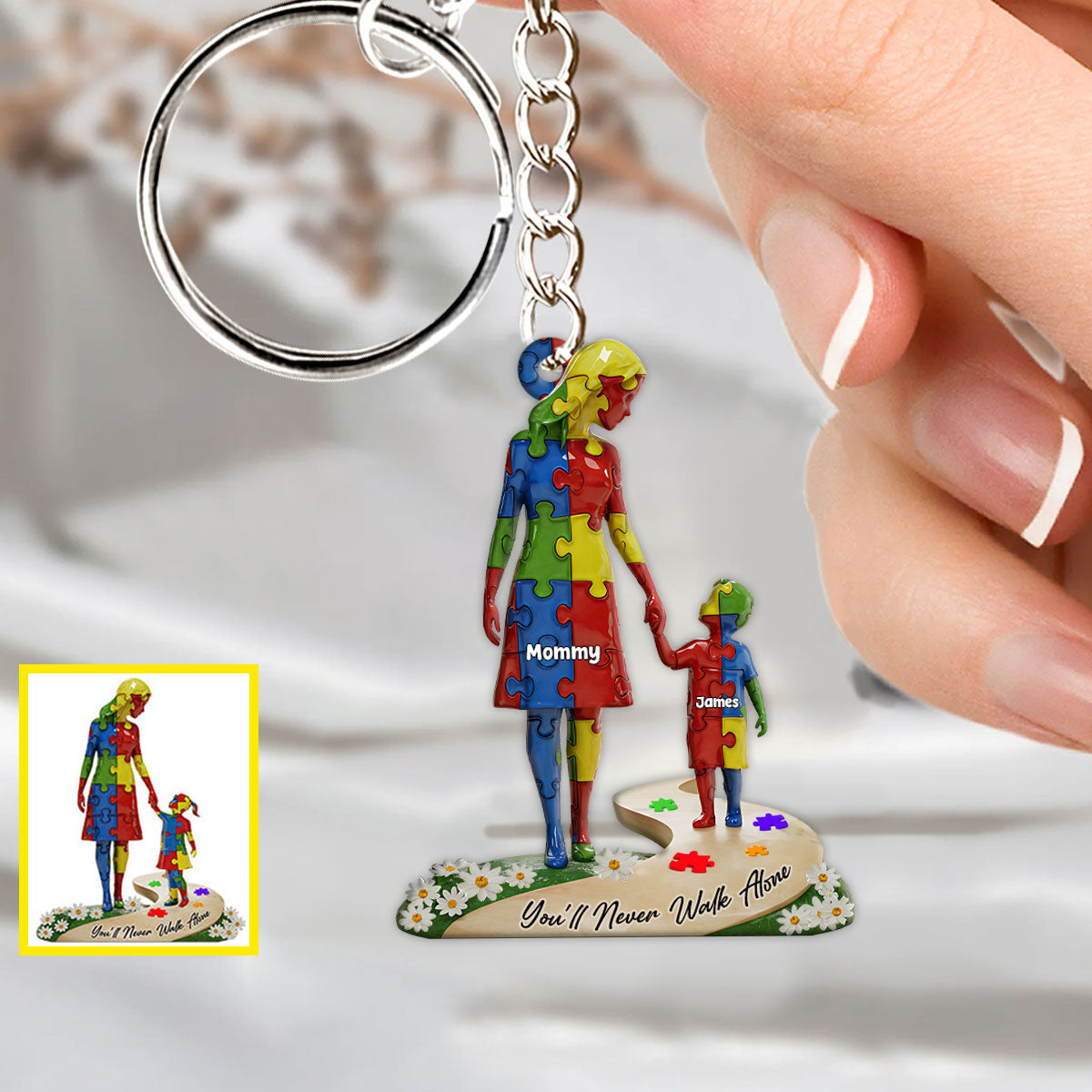 Du gehst niemals allein – Personalisierter Schlüsselanhänger zur Sensibilisierung für Autismus