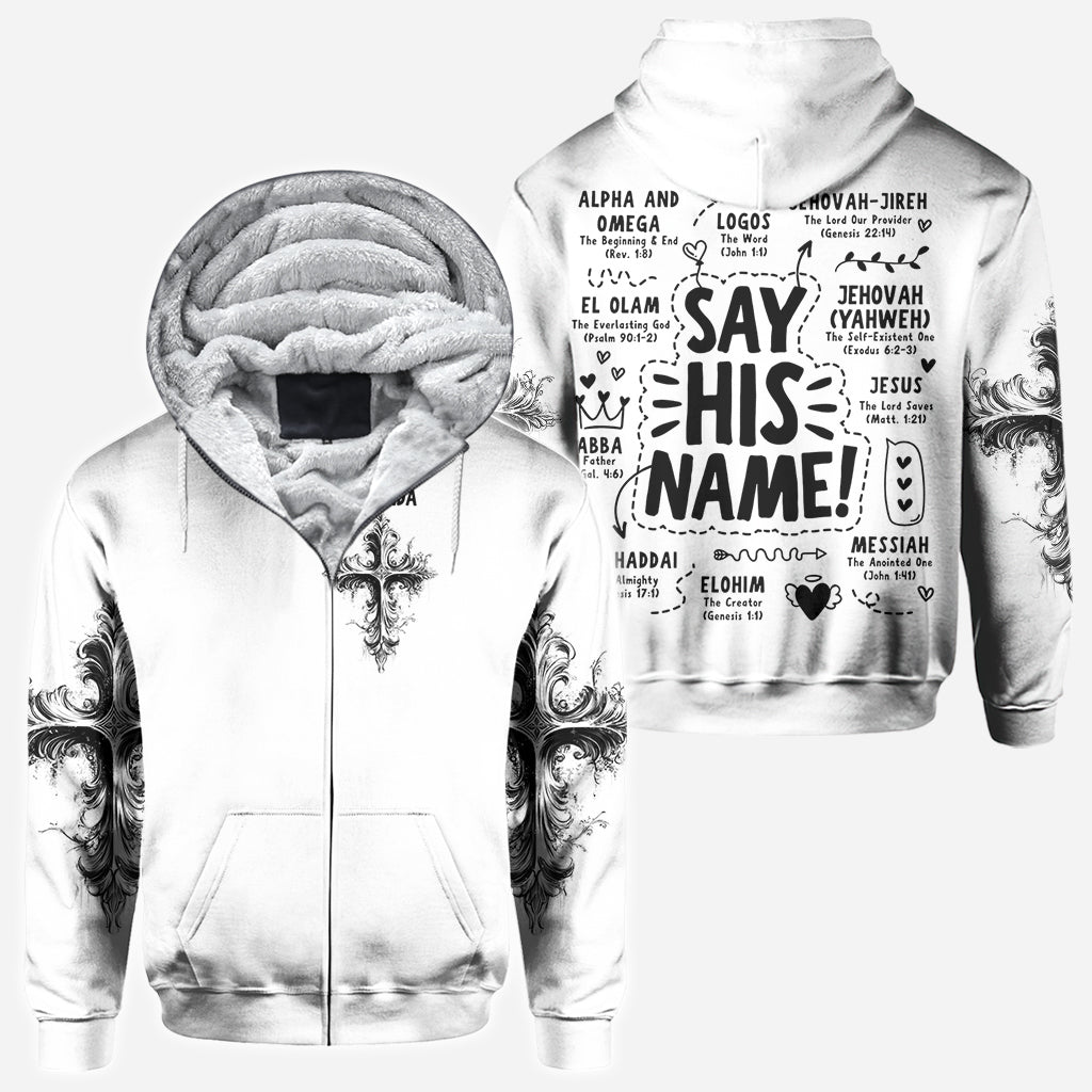 Sag seinen Namen – Personalisiertes christliches Allover-Shirt