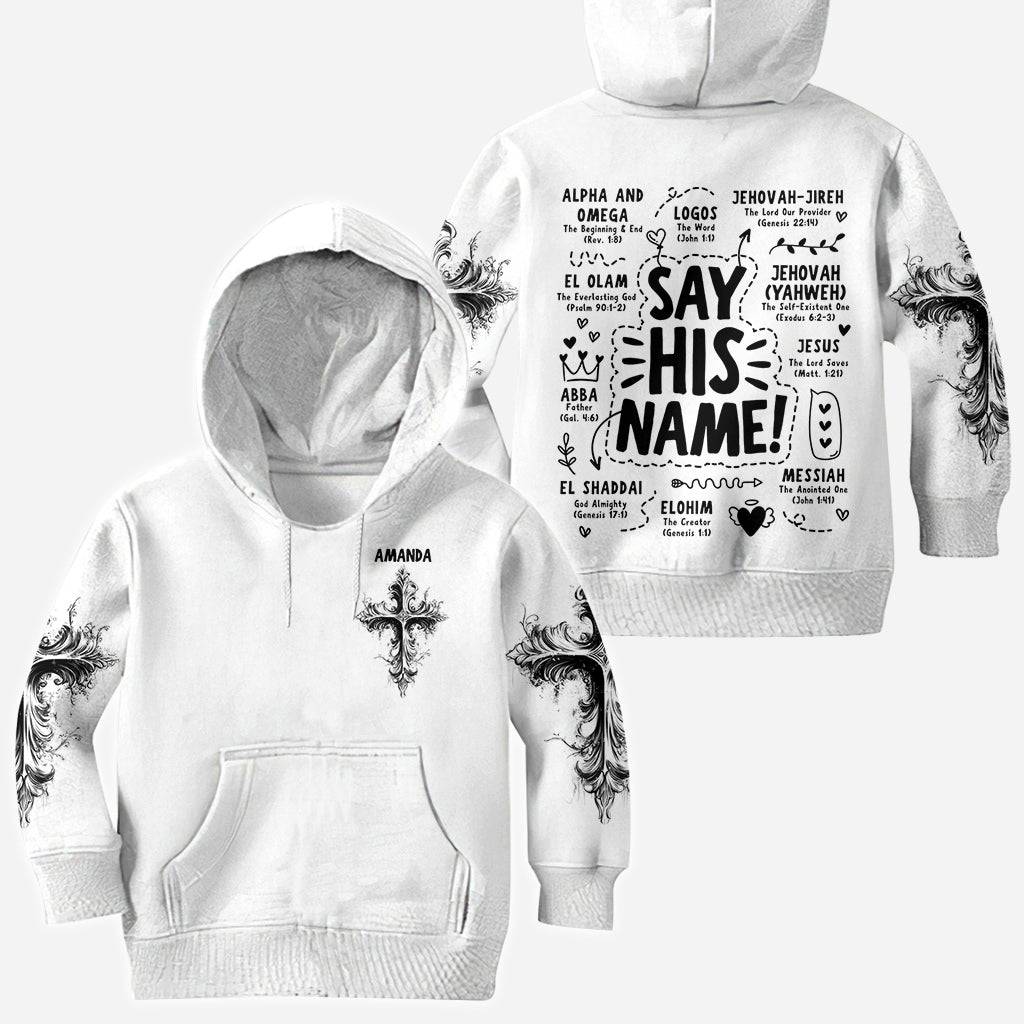 Sag seinen Namen – Personalisiertes christliches Allover-Shirt