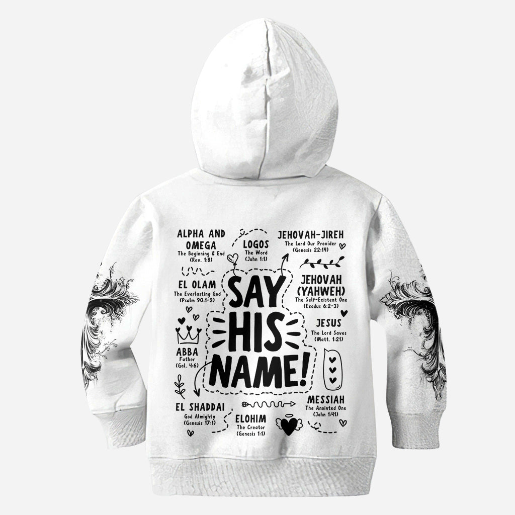 Sag seinen Namen – Personalisiertes christliches Allover-Shirt