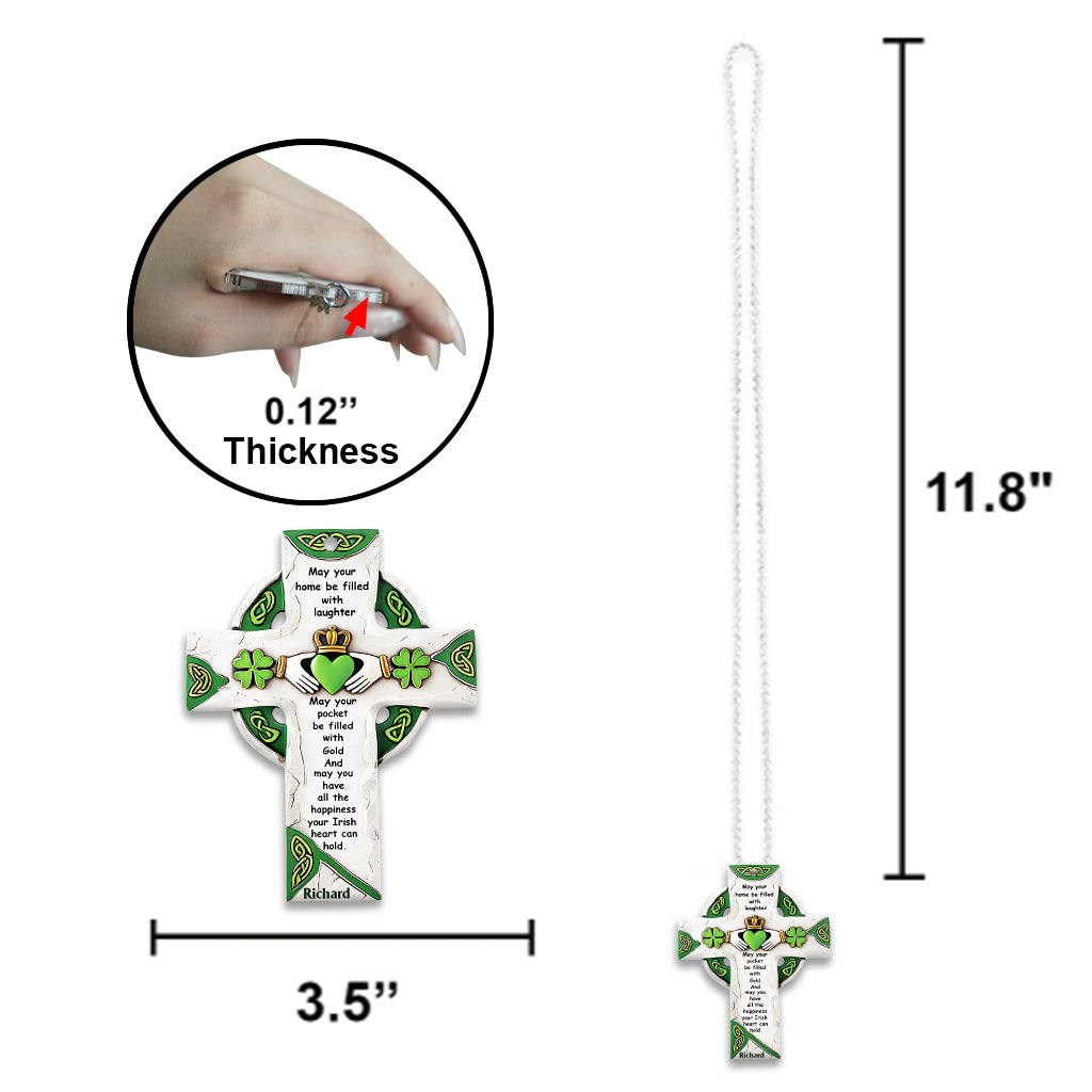 Irischer Segen – Personalisierter Autoanhänger zum St. Patrick's Day