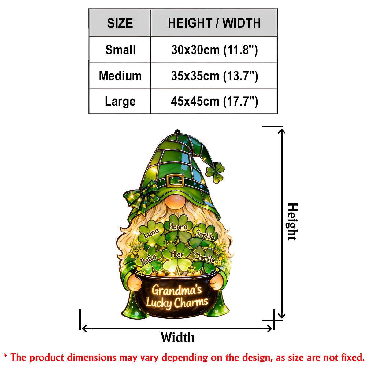 Granndma's Lucky Charms - Personalized Grandma LED Light Acrylic Sign