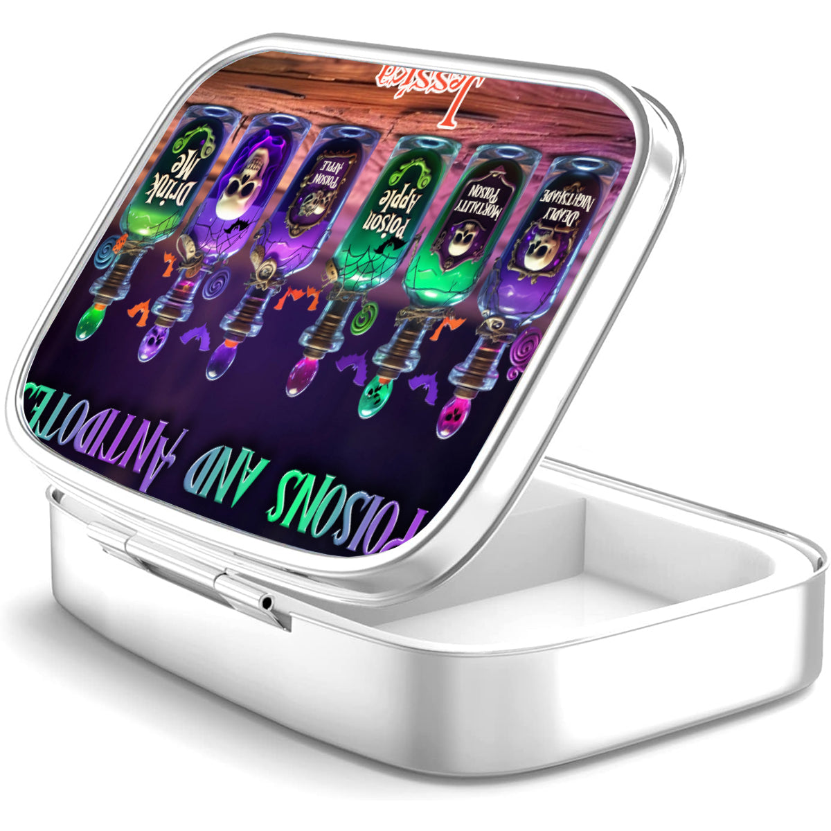 Gifte und Gegenmittel – Personalisierte Pillenbox für Hexen