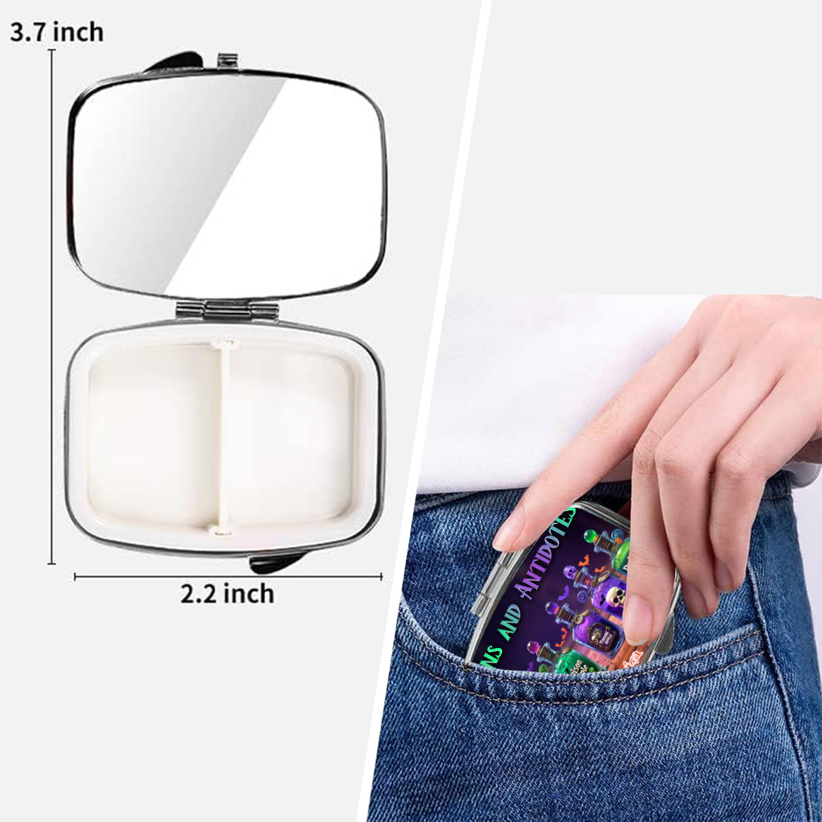 Gifte und Gegenmittel – Personalisierte Pillenbox für Hexen