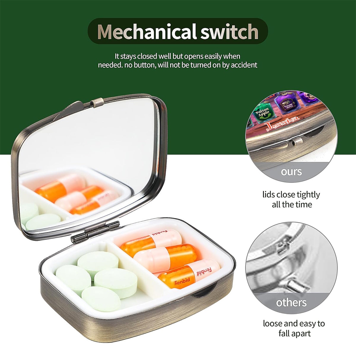 Gifte und Gegenmittel – Personalisierte Pillenbox für Hexen