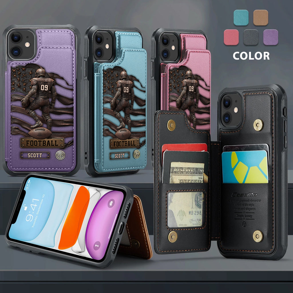 Game Day - Personalized Football Wallet Phone Case