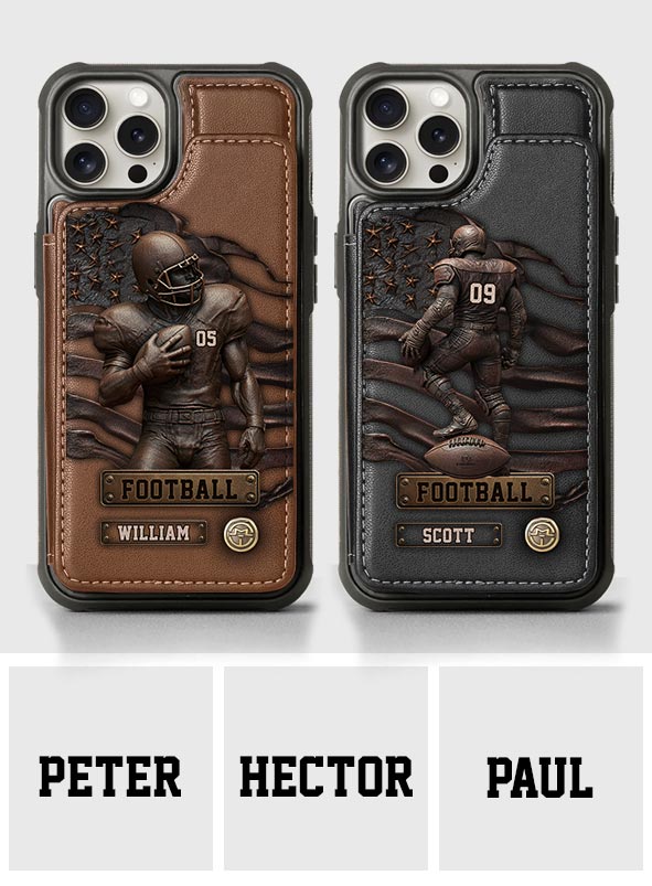 Game Day - Personalized Football Wallet Phone Case