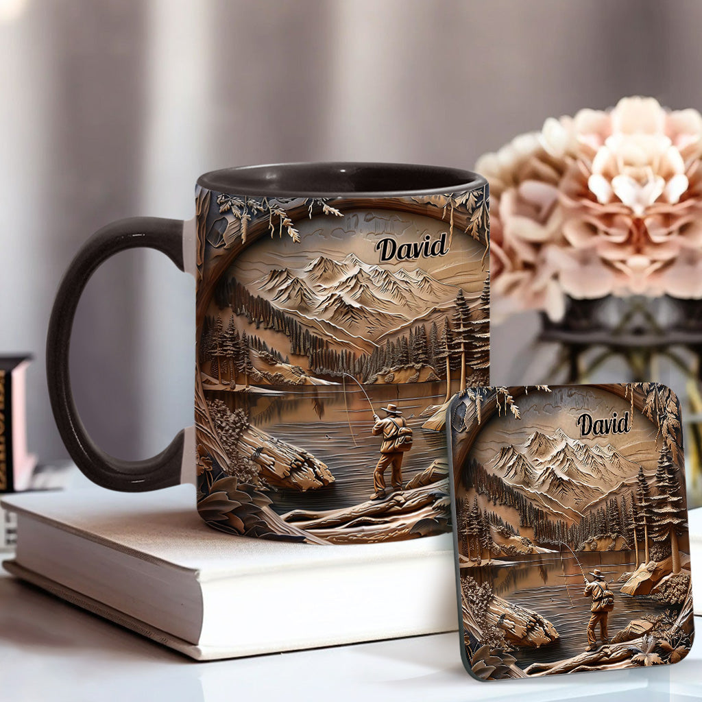 Fishing Lover - Personalized Fishing Accent Mug