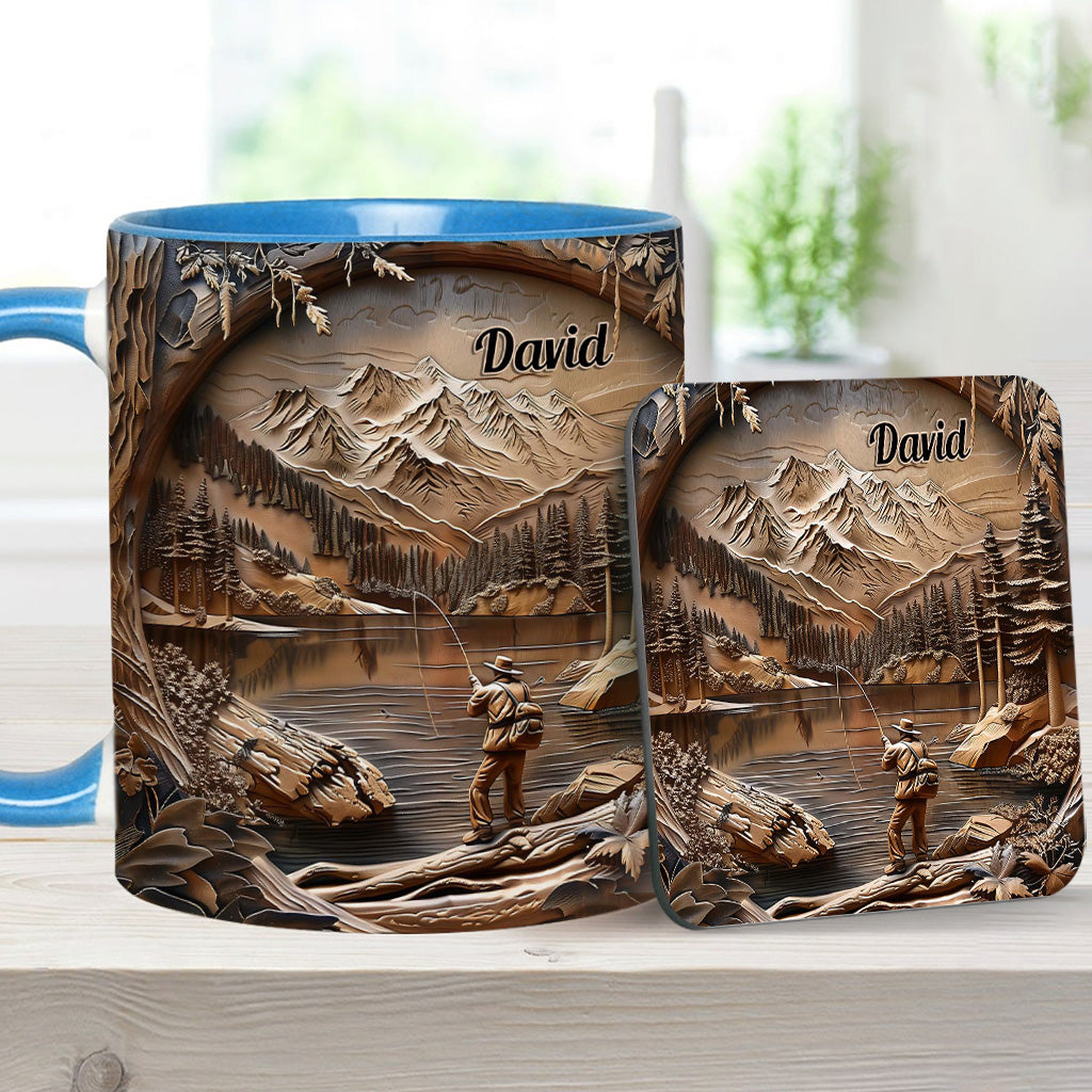 Fishing Lover - Personalized Fishing Accent Mug
