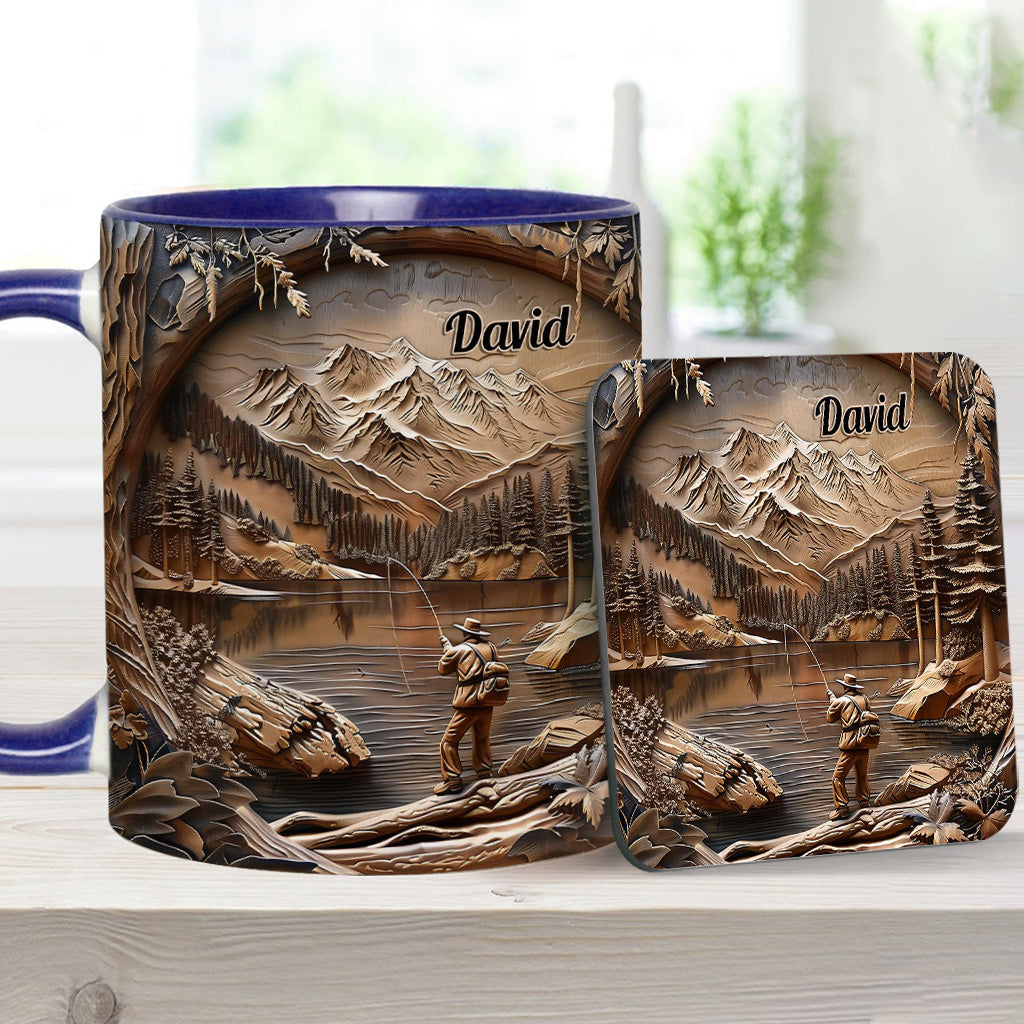 Fishing Lover - Personalized Fishing Accent Mug