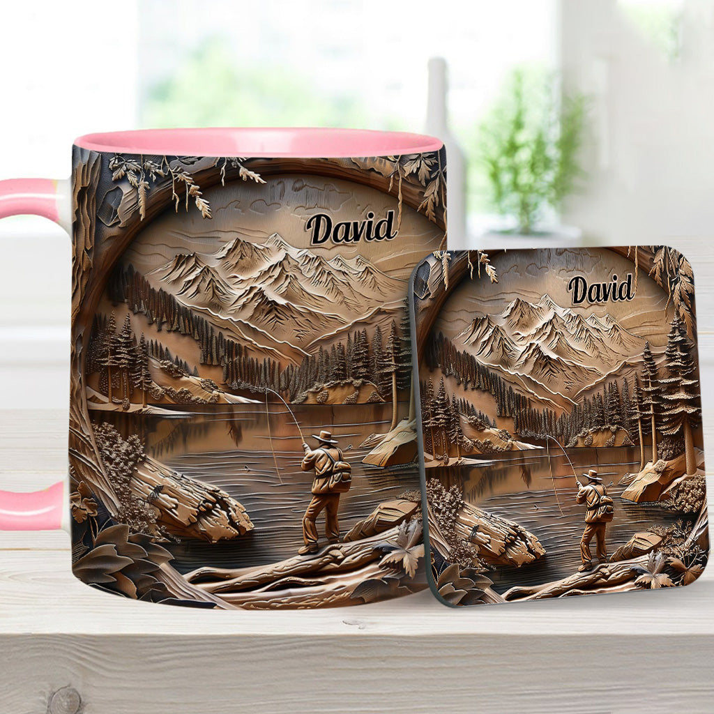 Fishing Lover - Personalized Fishing Accent Mug