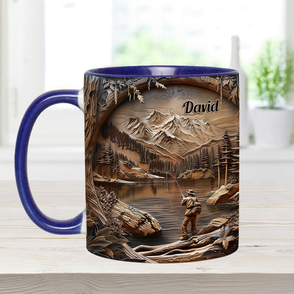 Fishing Lover - Personalized Fishing Accent Mug