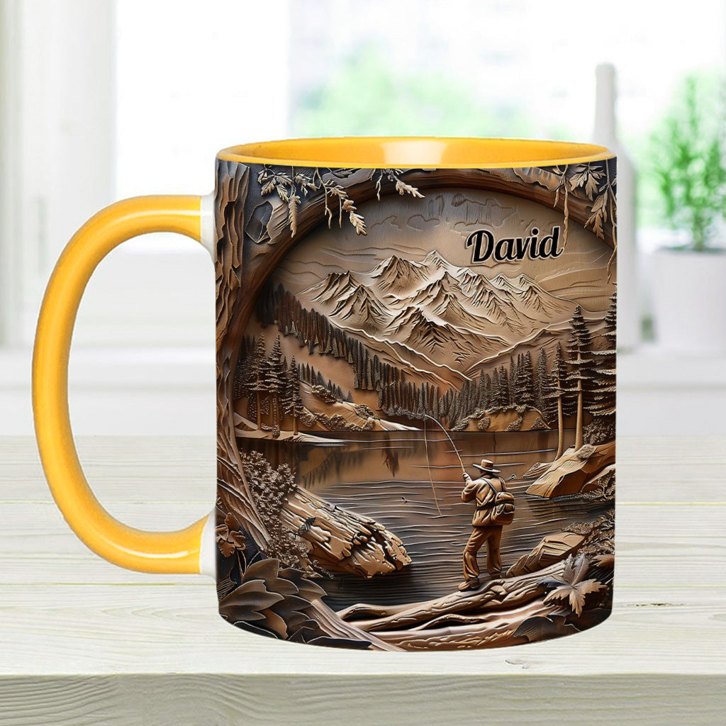 Fishing Lover - Personalized Fishing Accent Mug