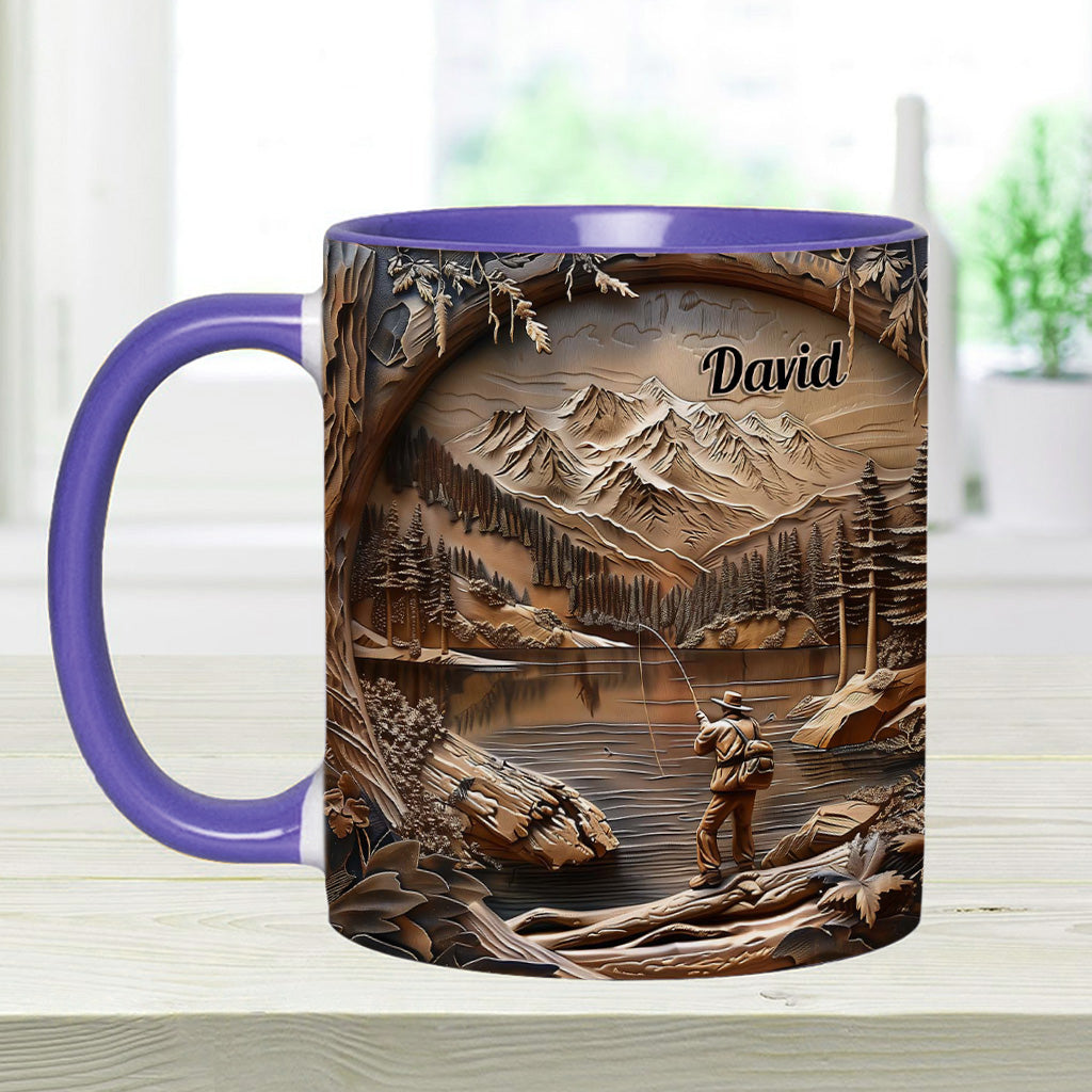 Fishing Lover - Personalized Fishing Accent Mug