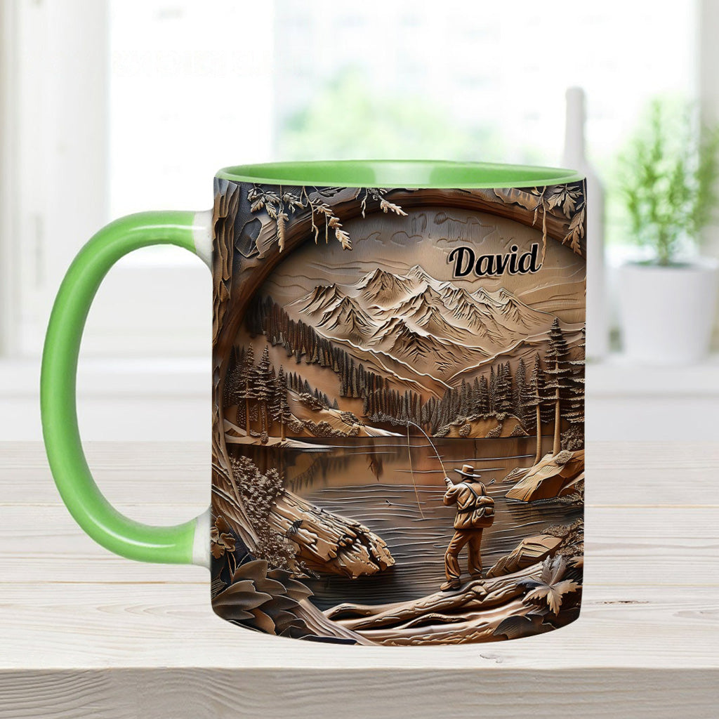Fishing Lover - Personalized Fishing Accent Mug