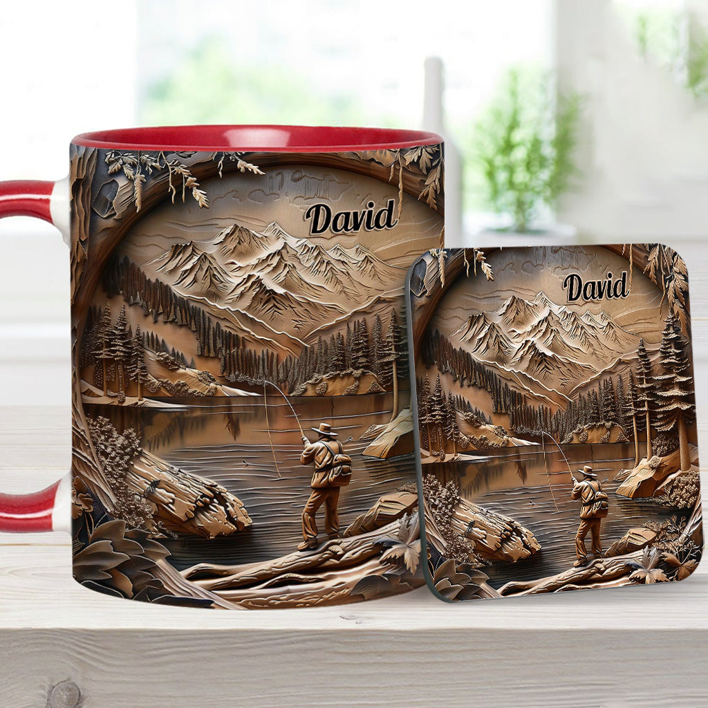 Fishing Lover - Personalized Fishing Accent Mug