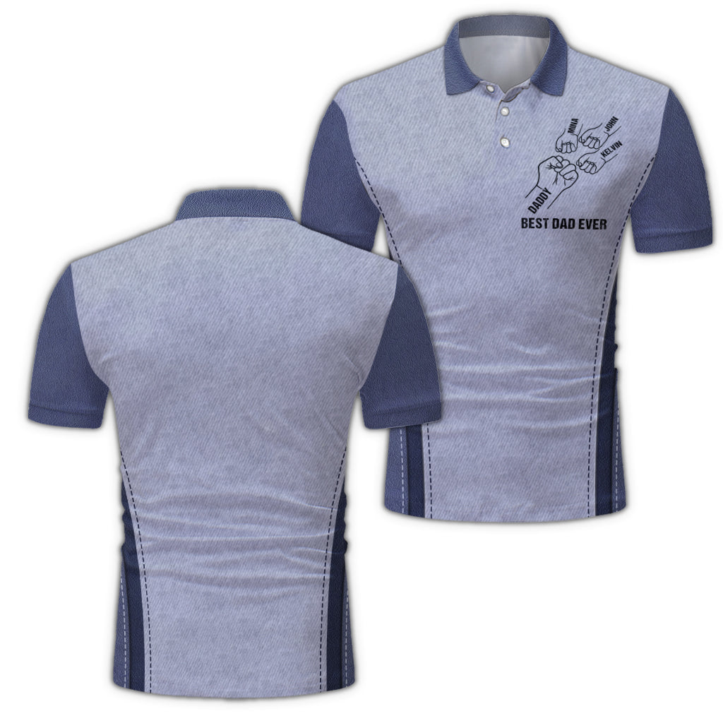 Der beste Papa aller Zeiten – personalisiertes Vater-Poloshirt