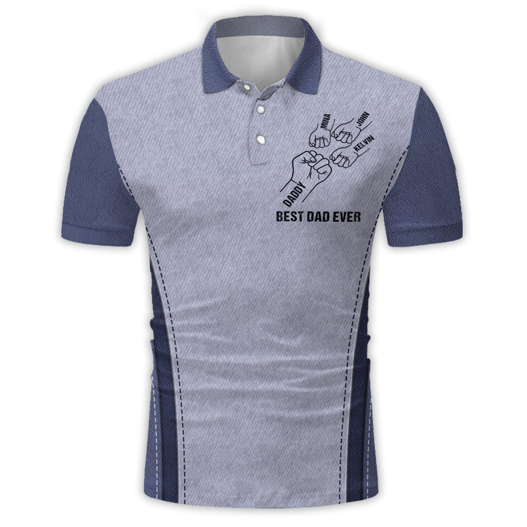 Der beste Papa aller Zeiten – personalisiertes Vater-Poloshirt