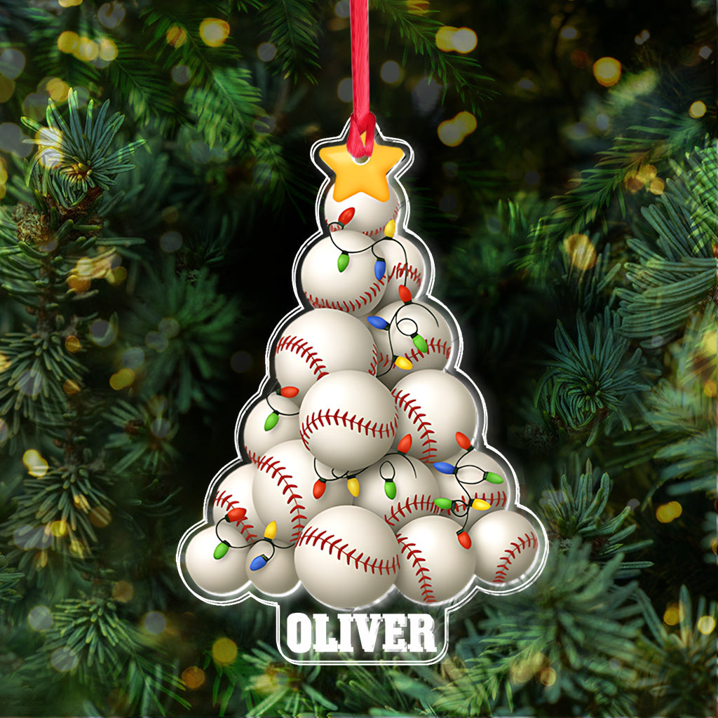 Sport Lovers Balls Christmas Tree - Personalized Football Ornament