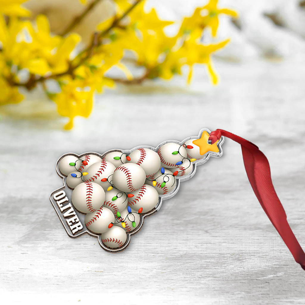 Sport Lovers Balls Christmas Tree - Personalized Football Ornament