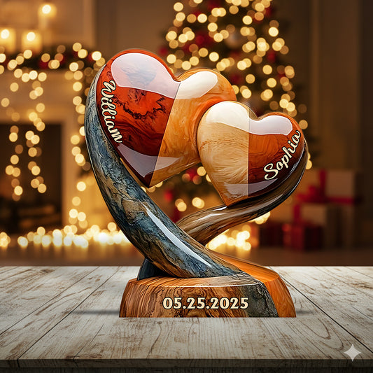 Sweethearts Christmas Gift for Couple - Personalized Couple Custom Shaped Acrylic Plaque