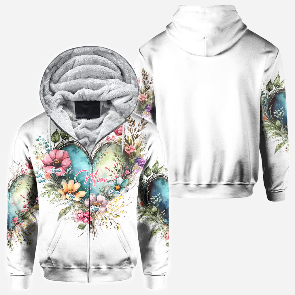 Blumen für Mama und Oma – Personalisiertes Mutter-Shirt