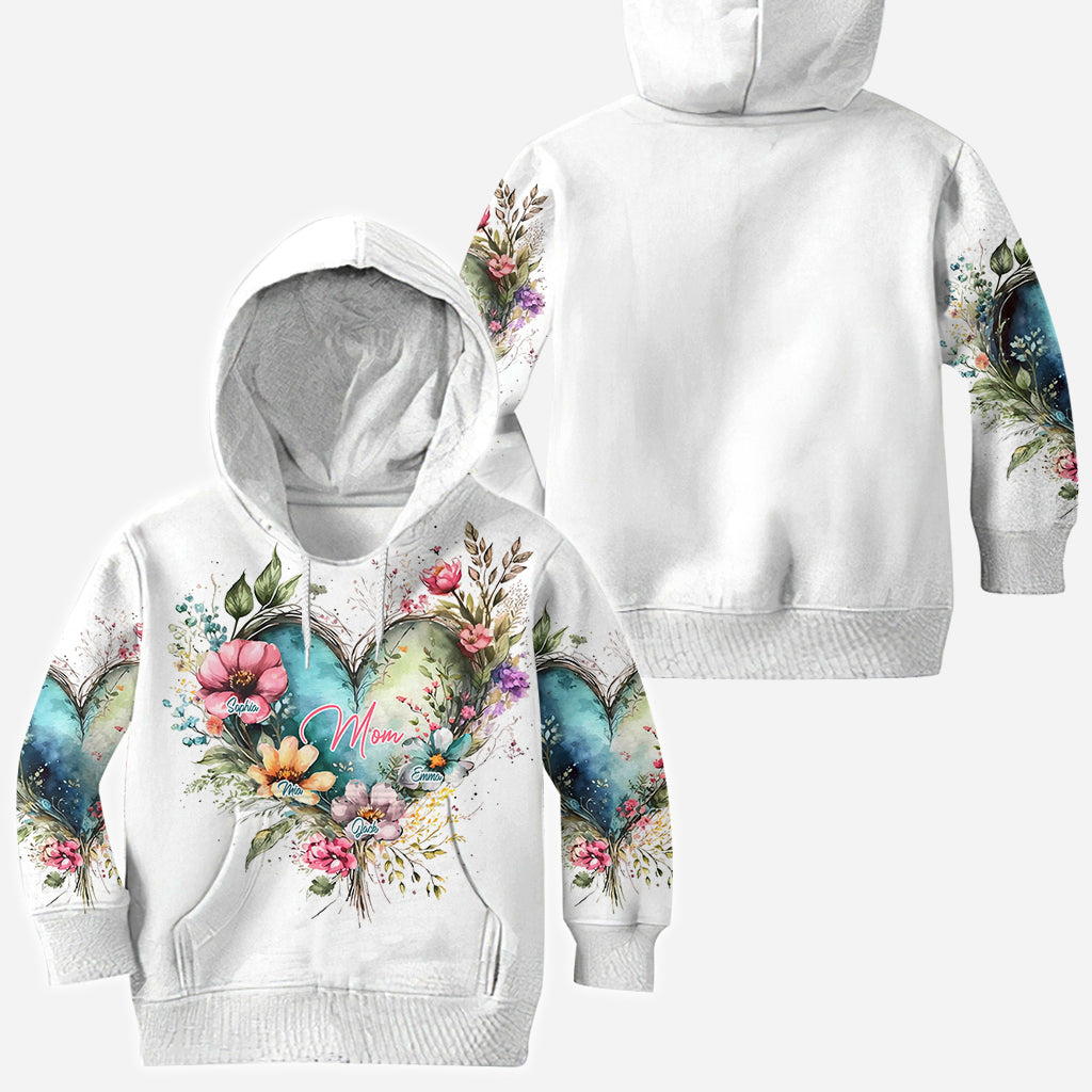 Blumen für Mama und Oma – Personalisiertes Mutter-Shirt