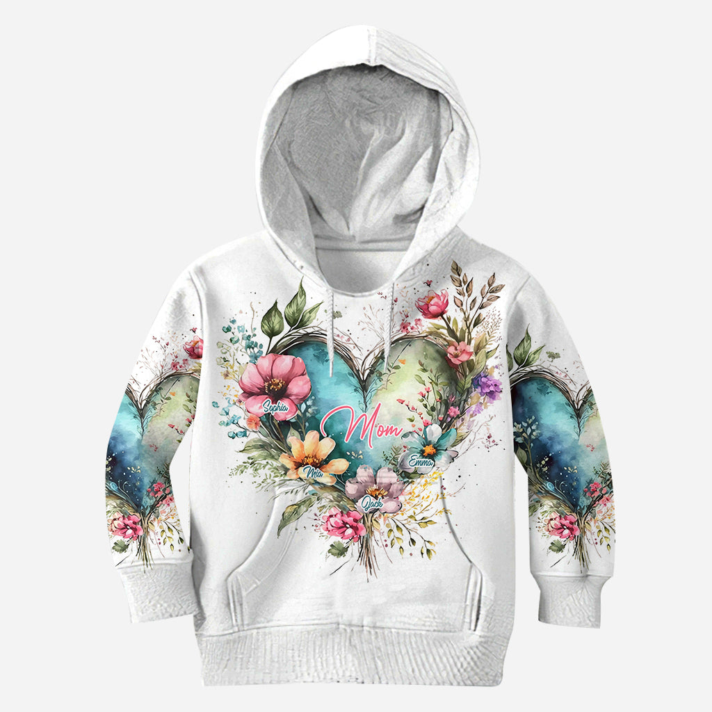 Blumen für Mama und Oma – Personalisiertes Mutter-Shirt