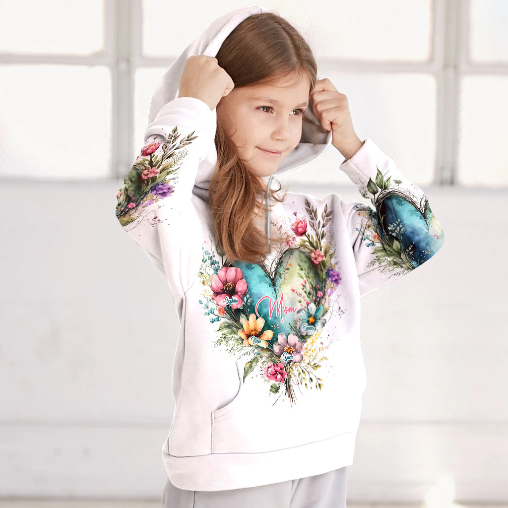 Blumen für Mama und Oma – Personalisiertes Mutter-Shirt