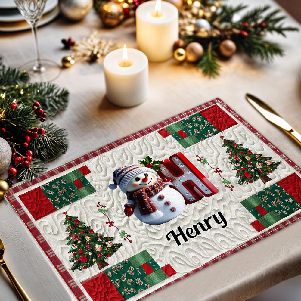 Frohe Weihnachten – Personalisierter Tischläufer und Platzset für die ganze Familie
