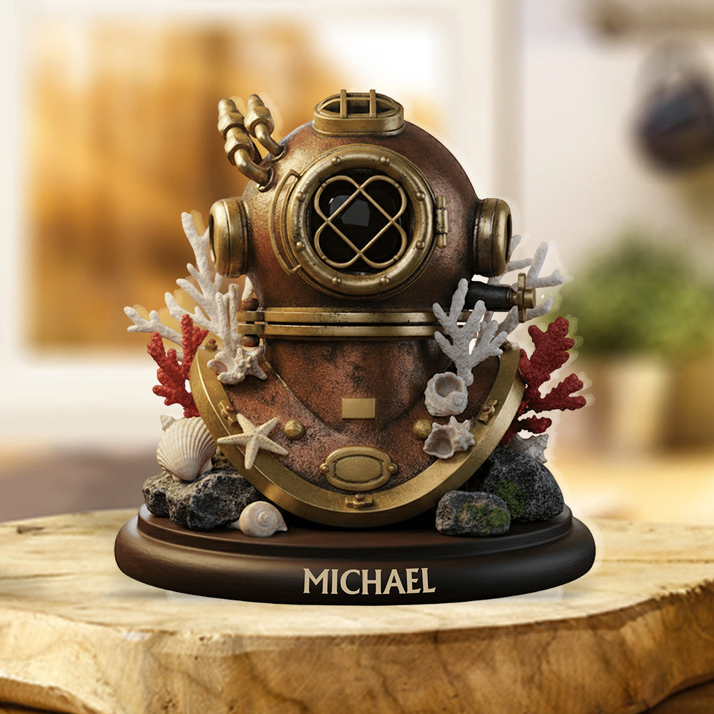 Tauchbegeisterung – Personalisierte Acrylplakette in individueller Form