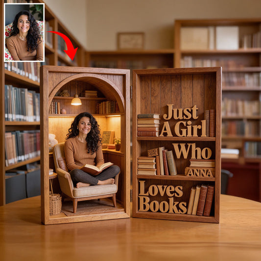Just A Girl Who Loves Books - Personalized Book Acrylic Diptych