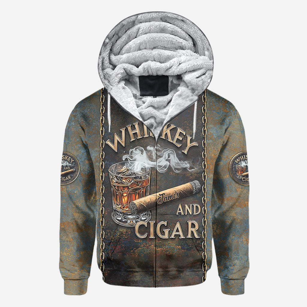 Whisky und Zigarre – Personalisiertes Whisky-Shirt