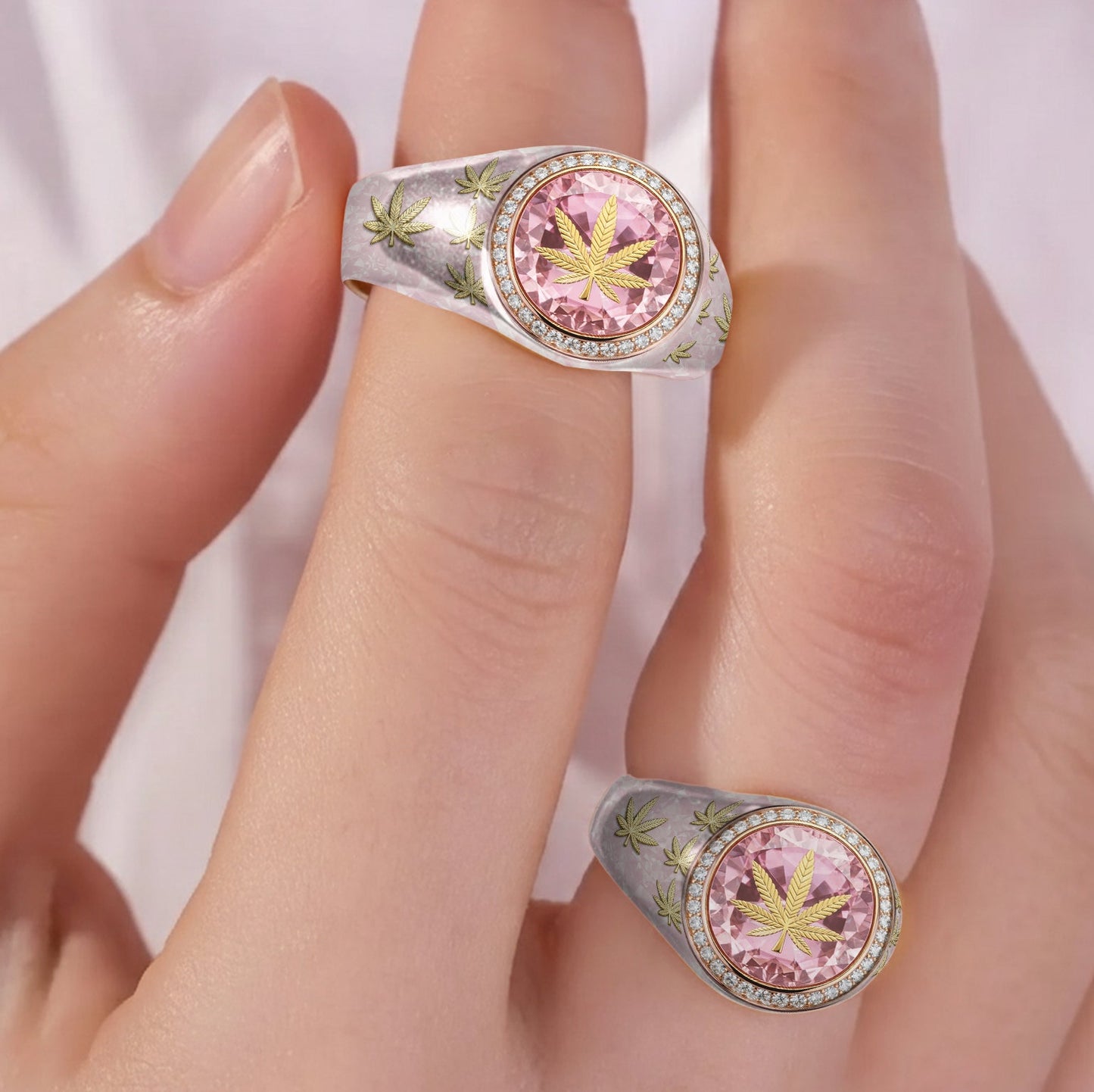 Unique Stone - Personalized Weed Signet Ring