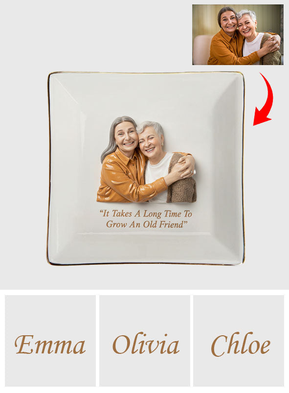 Personalisierte Foto-Schmuckschale für Freundschaften – Individuell bedruckte Schmuckschale für die beste Freundin