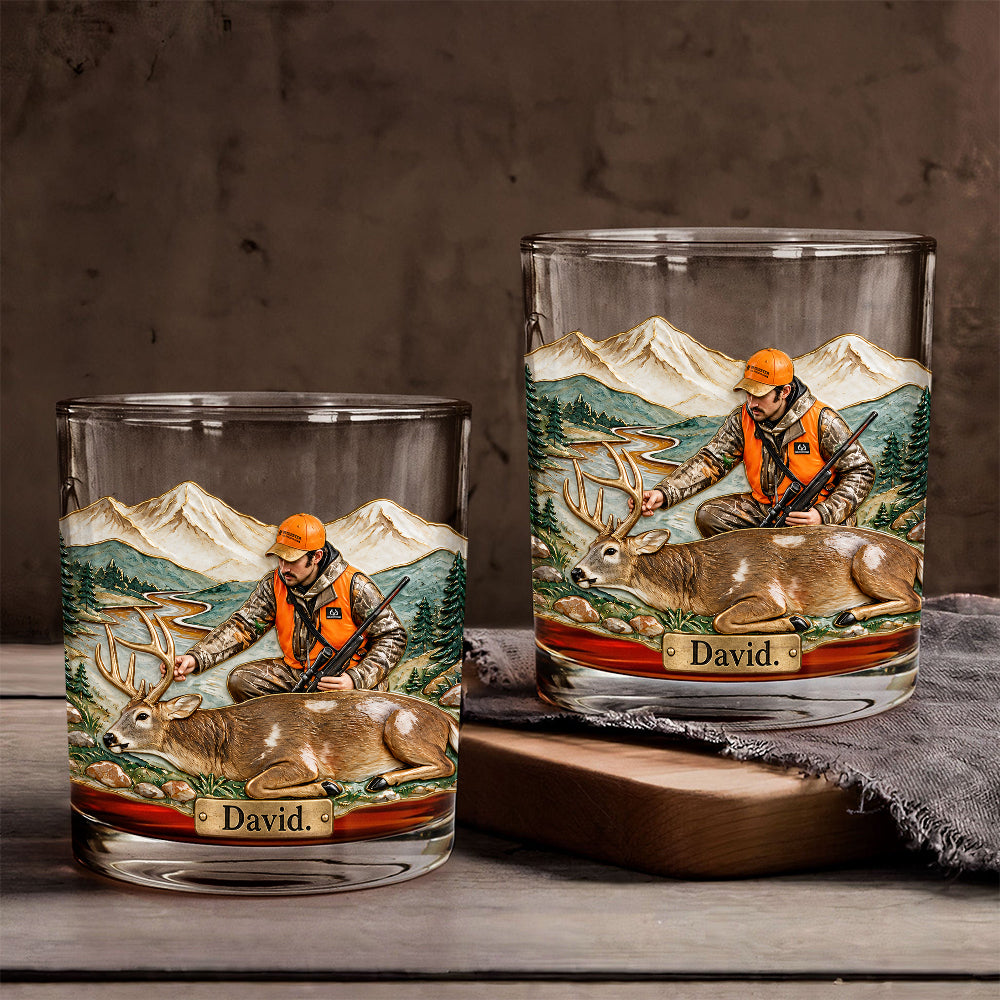 Love Hunting - Personalized Hunting Whiskey Glass