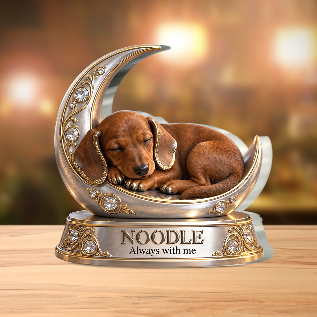 Personalisierte Hundeliebhaber Geschenk, Einzigartiges Hundemama Papa Geschenk für Welpenbesitzer, Süßes Haustiergedächtnis Geschenk, Personalisierte Hundegeschenk - Personalisierte Hund Acrylplakette in individueller Form