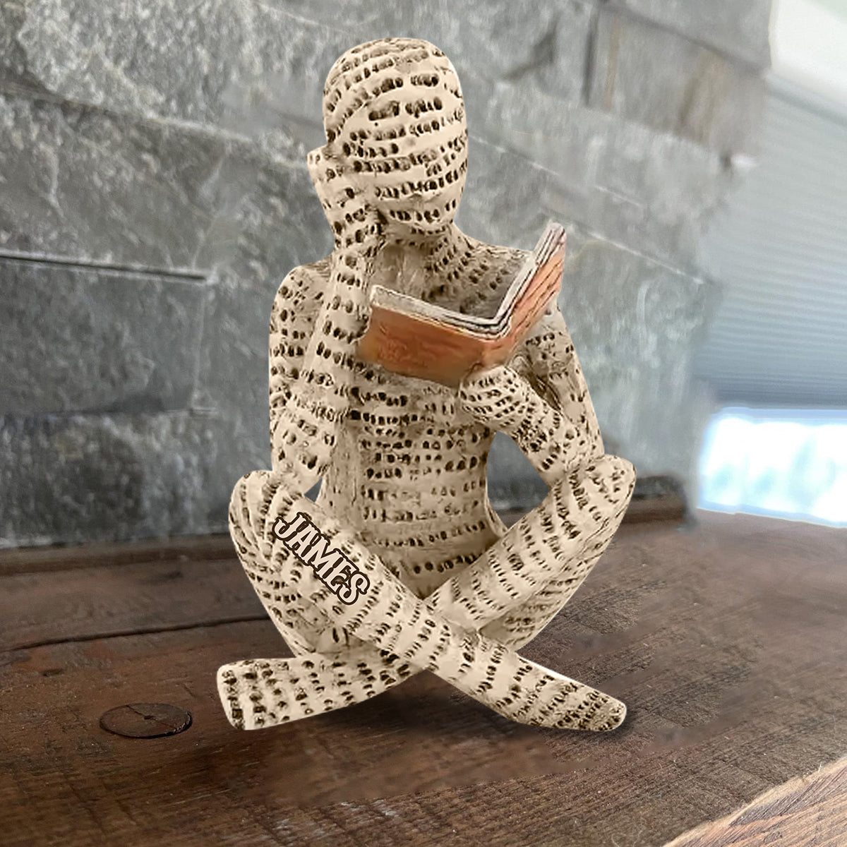 Ich möchte nur - Personalisierte Buch-Holzplakette in individueller Form