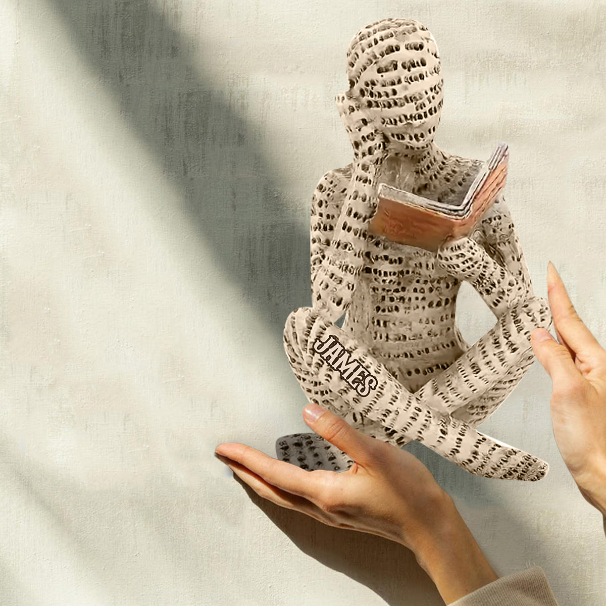 Ich möchte nur - Personalisierte Buch-Holzplakette in individueller Form