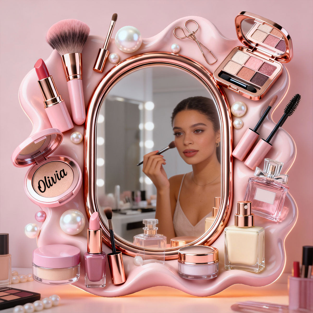 Makeup Artist - Personalized Makeup Wall Mirror With LED Light