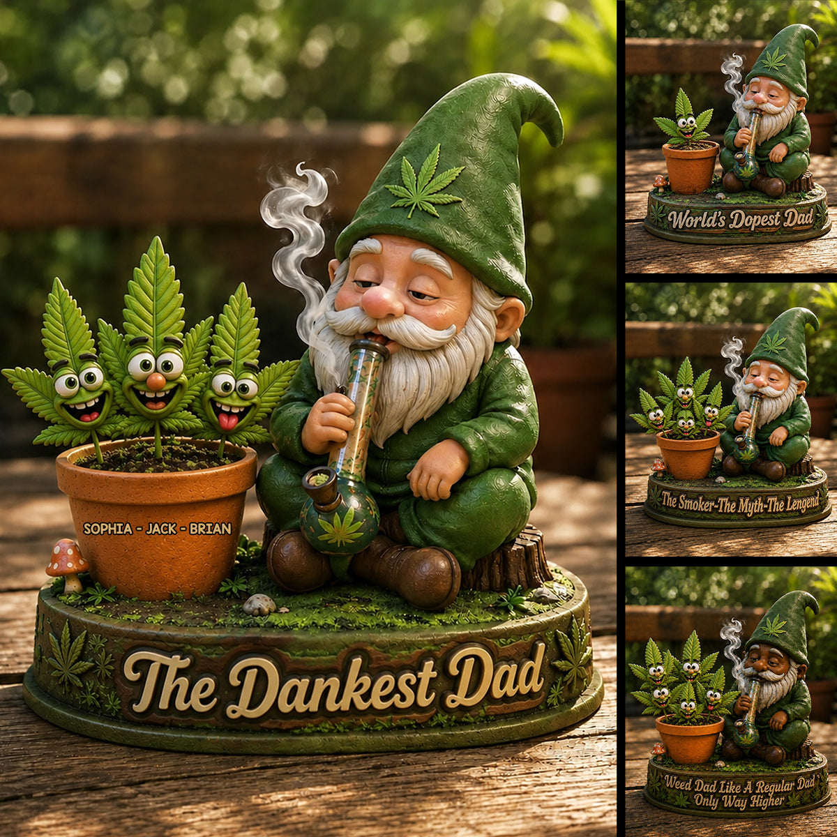 Gras Vatertagskarte, der coolste Dad der Welt, Stoner Geschenke - Personalisierte Gras Acrylplakette