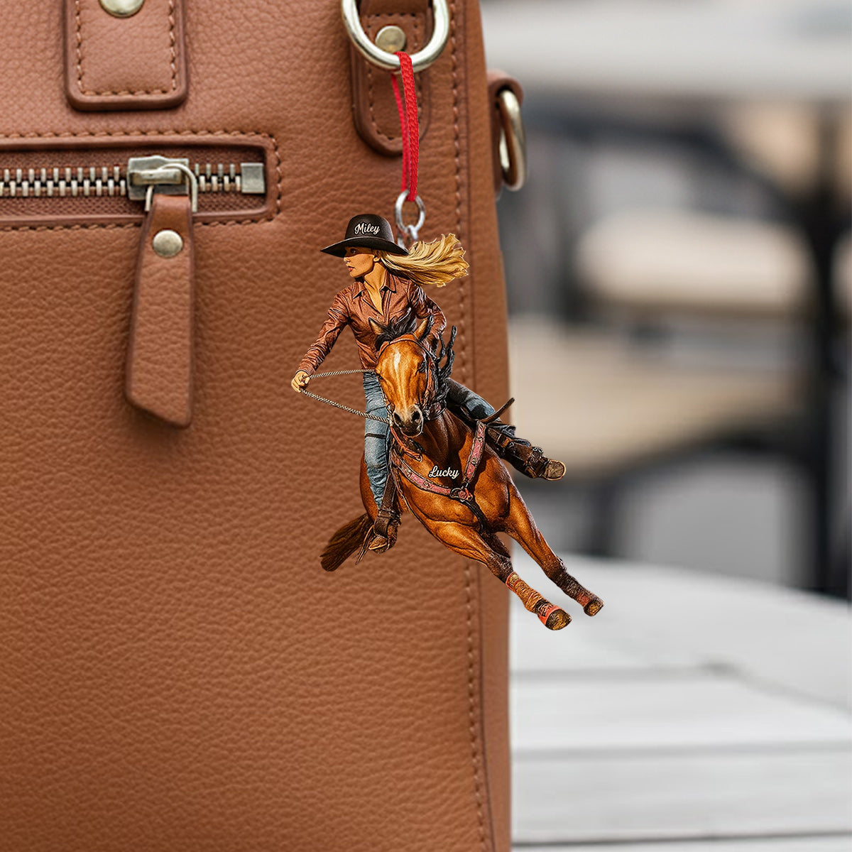 Einfach ein Mädchen, das Pferde liebt – Personalisierte, individuell gefertigte Pferde-Minifigur als 3D-Ornament