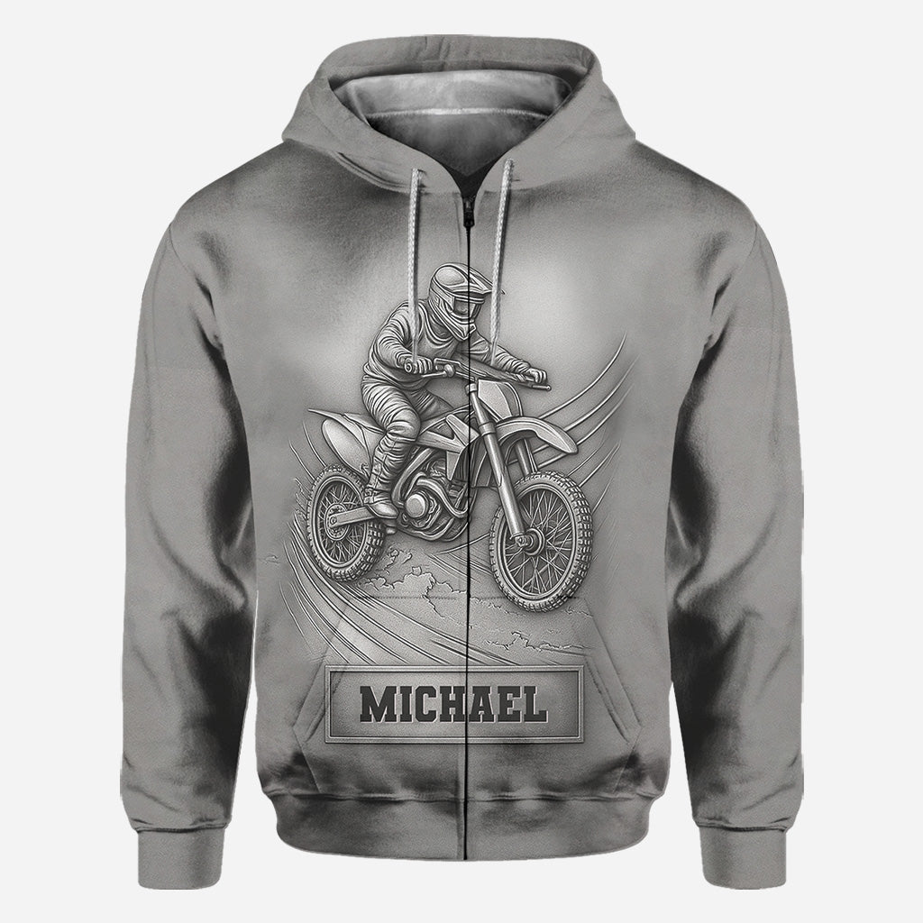 Metalic Dirt Bike/ Motocross - Personalized Dirt Bike All Over Shirt