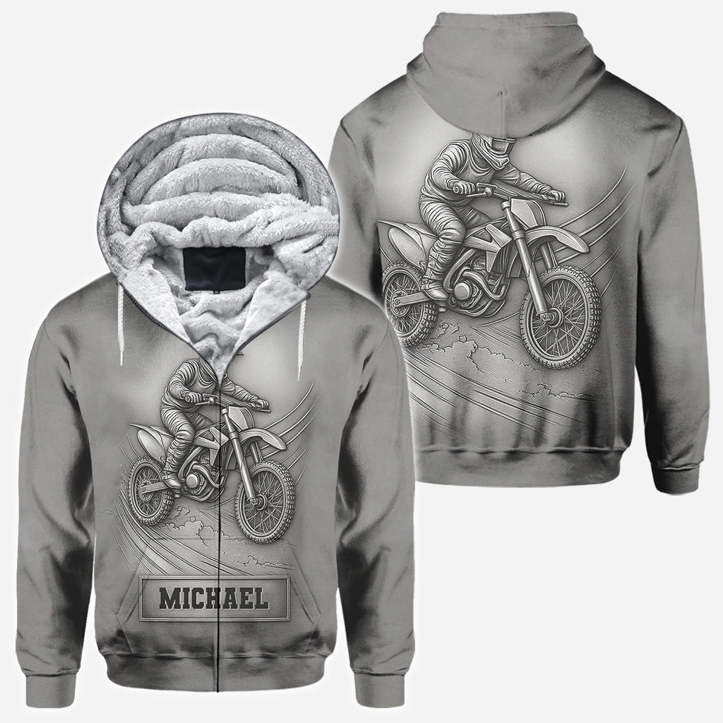 Metalic Dirt Bike/ Motocross - Personalized Dirt Bike All Over Shirt