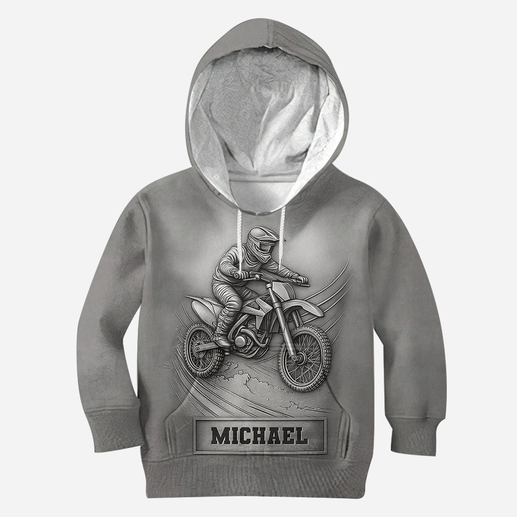 Metalic Dirt Bike/ Motocross - Personalized Dirt Bike All Over Shirt