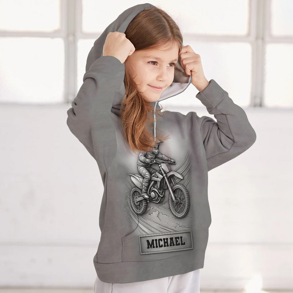 Metalic Dirt Bike/ Motocross - Personalized Dirt Bike All Over Shirt