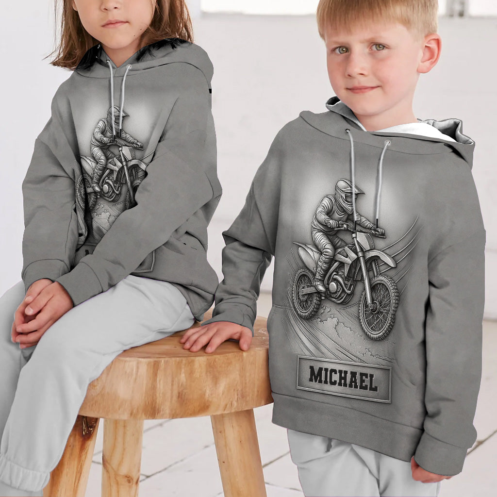 Metalic Dirt Bike/ Motocross - Personalized Dirt Bike All Over Shirt