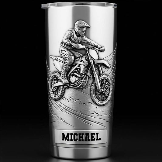 Metallischer Dirtbike-/Motocross-Becher – personalisierter Dirtbike-Trinkbecher